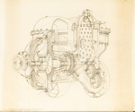 Cutaway of the Chrysler Gas Turbine Engine Model A-249 by Robert F. Pauley