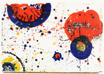 Cloud Rock and Kayo 4 Years Old - - Red Eye, from 1¢ Life by Sam Francis